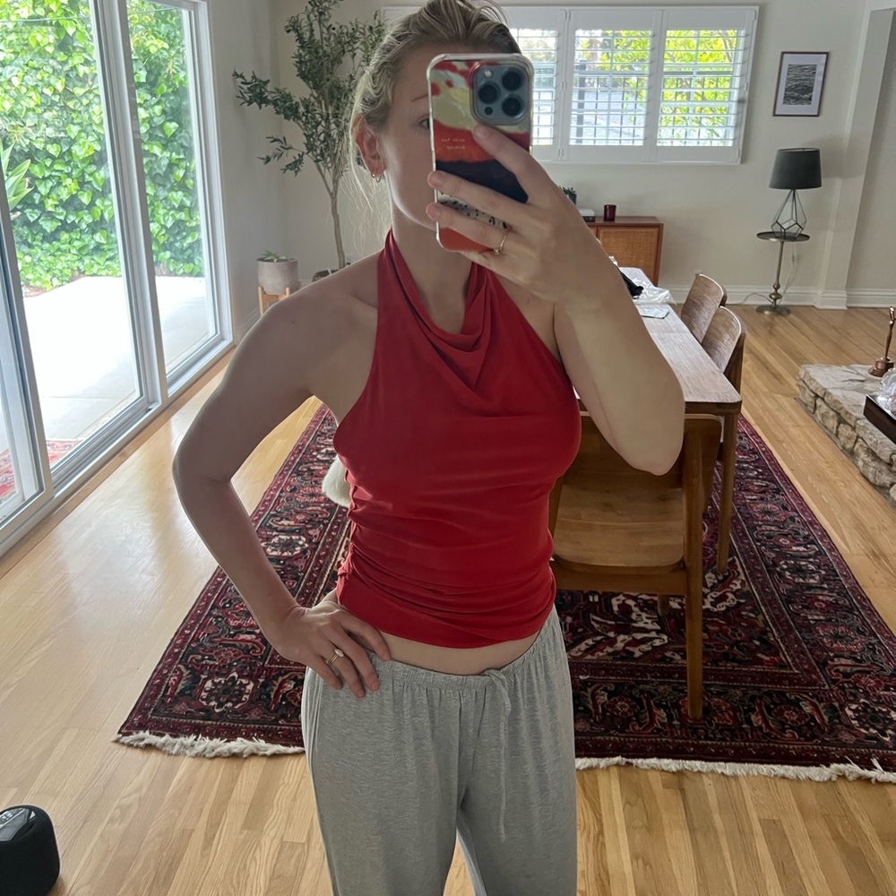 Red Halter Neck Top